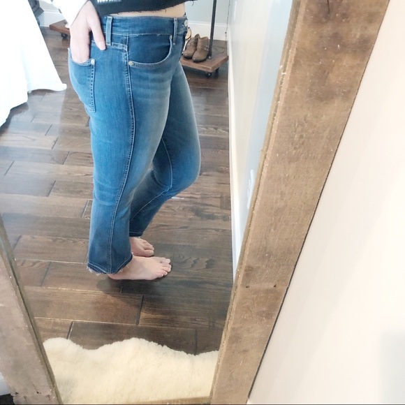 7 FAM size 29 cropped boot/raw hem jeans - Picture 2 of 5